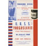 Programm EM1960 - Finale Coupe d' Europe (1960) URSS v Yougoslavie (Coupe Henri Gelauny) 10