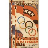 Programm OSS1928 - IXe Olympiade Amsterdam 1928, 1 Aout. Athlétisme. No. 26. - Tagesprogrammheft für