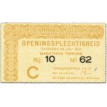 Eintrittskarte OSS1928 - „IXe Olympiade Amsterdam 1928. Openingsplechtigheid. Olympisch Stadion.