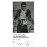 McCullough, Wayne - Autogrammkarte mit orginal Signatur von Wayne McCullough (IRL). Silbermedaille