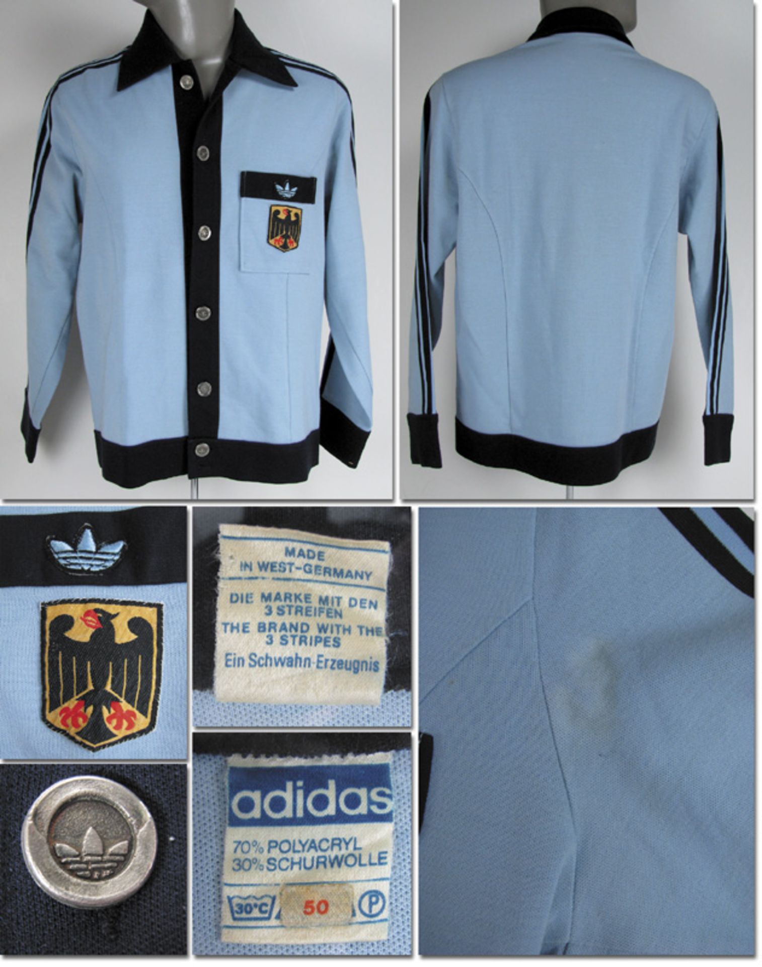 Olympics 1972 match worn Sport Jacket Germany - Original match worn jacket Germany with federal eagl