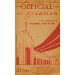 Programm OSS1932 - Xth Olympiad Los Angeles. Wednesday, August 10, 1932. Gymnastics - Rowing -