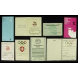 Ausweise 1928 - 1976 - Sammlung von 8 originalen Blancoausweisen der Olympischen Spielen 1928 bis