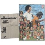 Sammelbilder-Bunte - Fußball-WM-Poster des Magazins "Bunte" zur Weltmeisterschaft 1974 in