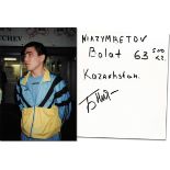 Nijasymbetow, Bolat - Karteikarte mit orginal Signatur von Bolat Nijasymbetow (KAZ).