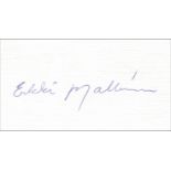 Mallenius, Erkki - (1928-2003) Karteikarte mit original Signatur von Erkki Mallenius (FIN).