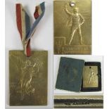 Siegerplakette 1900 - Siegerplakette für die Olympischen Spiele 1900 in Paris. Vorderseite: „