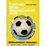 Programm WM 1974 - BR Deutschland - Schweden. 30.6.1974 in Düsseldorf. - Offizielles Programm zur