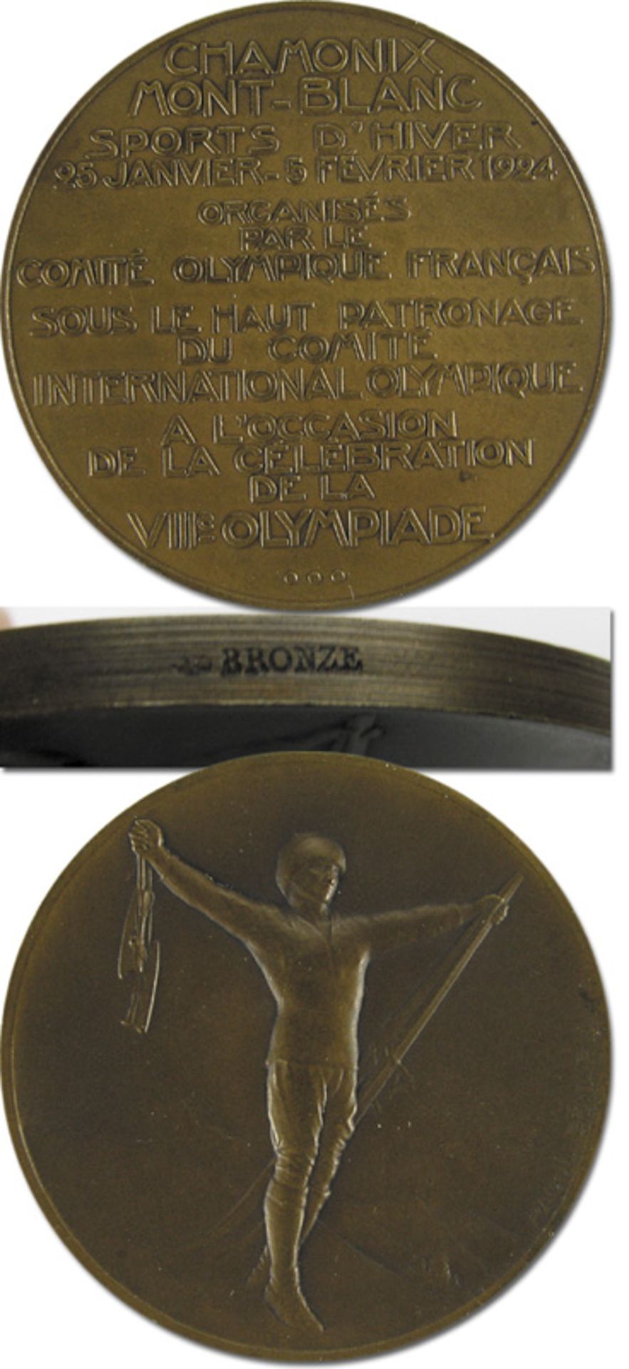 Olympic Games 1924. Participation medal Chamonix - Olympic Games 1924. Participation medal Chamonix 