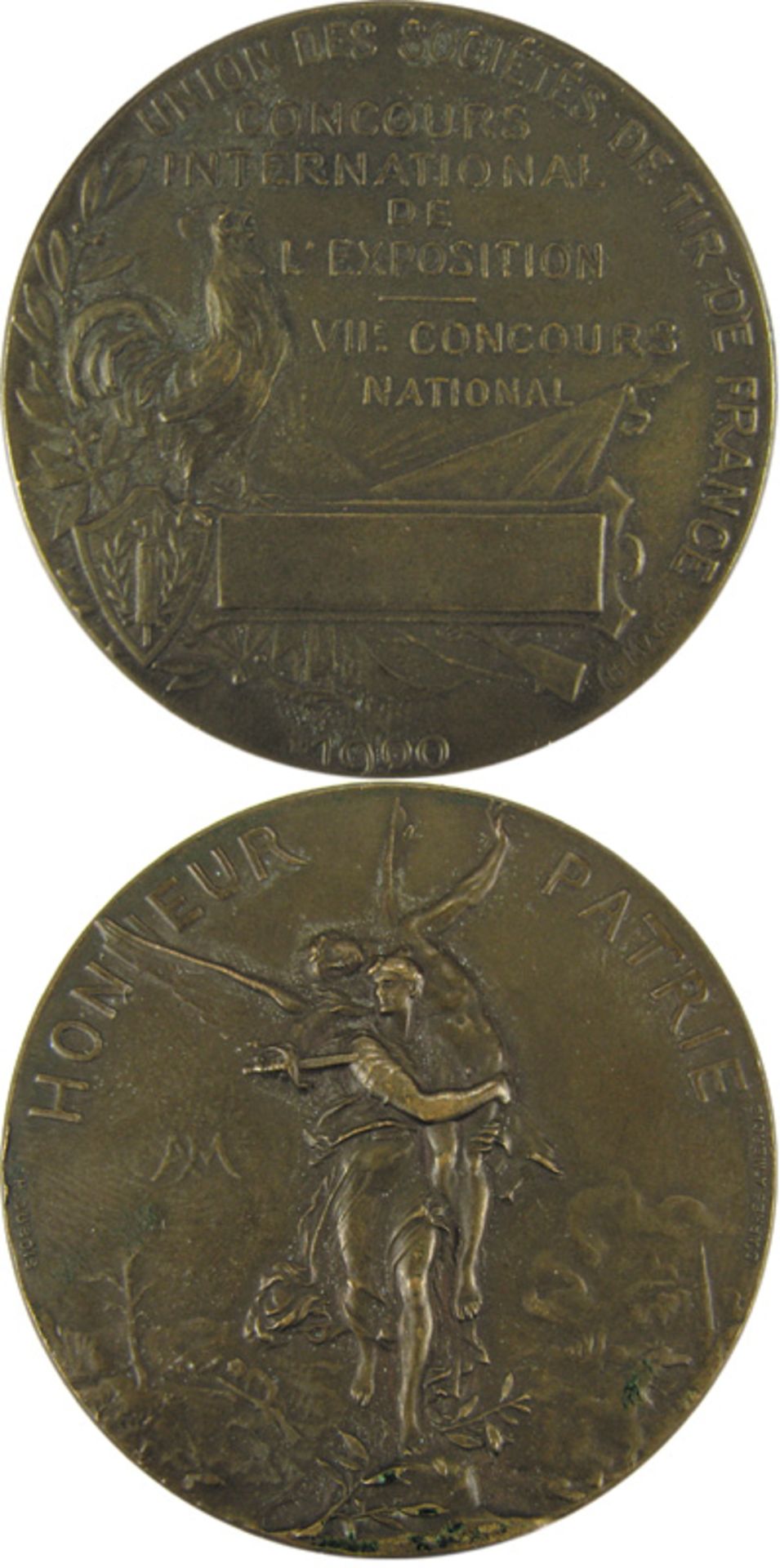 Olympic Games 1900. Shooting Winner medal - Official winner medal for Shooting at the Olympic Games 