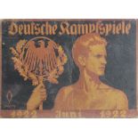 Deutsche Kampfspiele1922 - Werbeplakat: "Deutsche Kampfspiele Juni 1922" (Berlin). 32x22. Design von