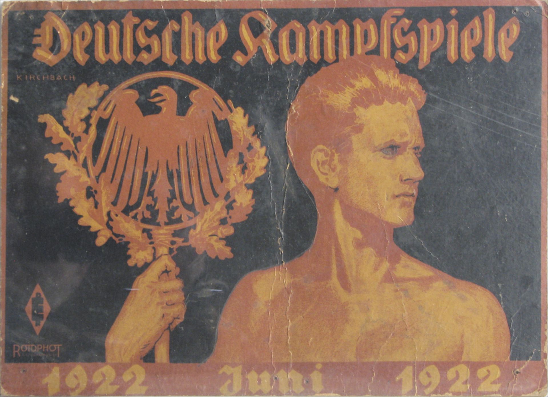 Poster  German Olympic Games 1922 1920 - Advertising poster "Deutsche Kampfspiele Juni 1922" (Berlin