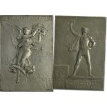 Siegerplakette 1900 - Siegerplakette für die Olympischen Spiele 1900 in Paris. Vorderseite: „