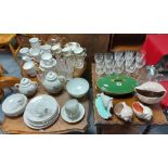 A Japanese fine porcelain seventeen-piece part tea service; together with various other items of