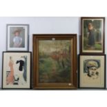 Twenty-one various decorative paintings & prints all framed.
