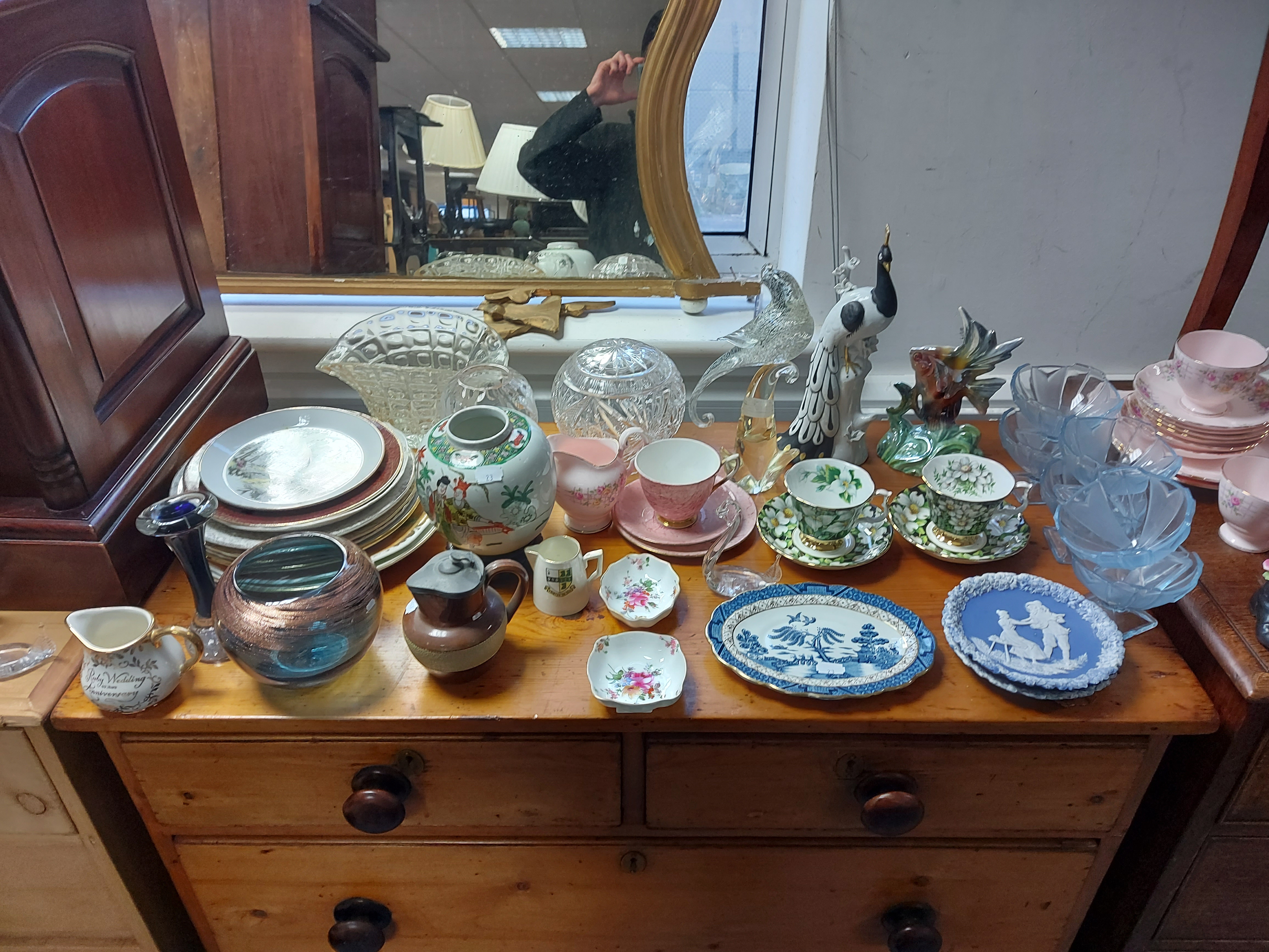 Various items of decorative china, pottery, & glassware, part w.a.f. - Image 4 of 5