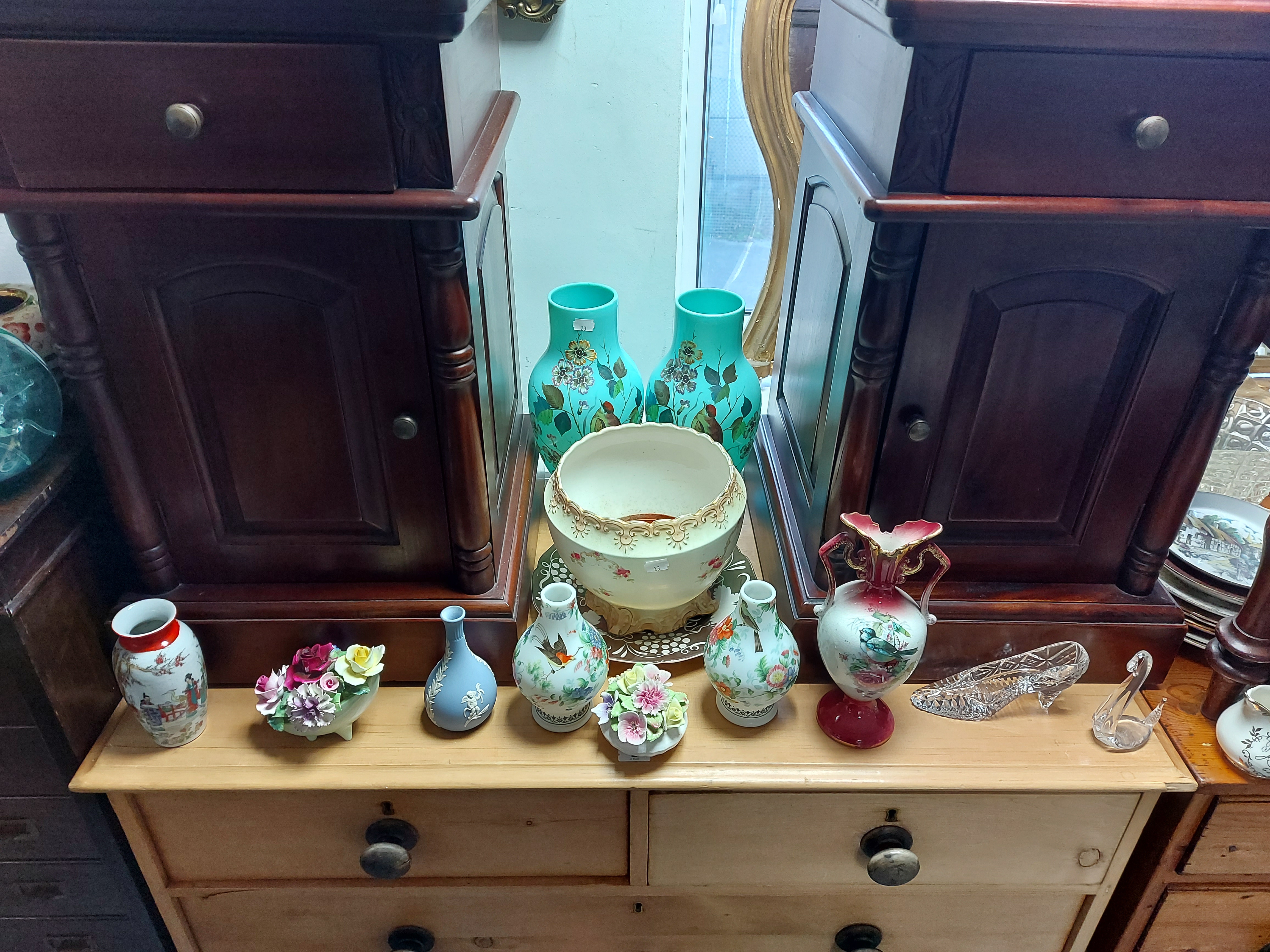 Various items of decorative china, pottery, & glassware, part w.a.f. - Image 3 of 5