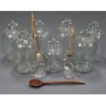 Seven glass demi-johns; & various other wine-making accessories.