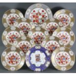 A set of eleven continental porcelain plates in the 18th century Chinese export style, each with
