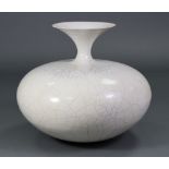 A David Roberts (b. 1947) studio pottery large vase of compressed round form with thin neck,
