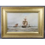 FREDERICK JAMES ALDRIDGE (1850-1933). “Off Littlehampton”. Watercolour: signed & inscribed lower