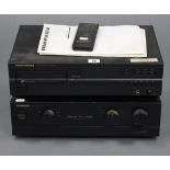 A Marantz CD player with remote control; & a Pioneer Integrated Stereo Amplifier, both w.o.