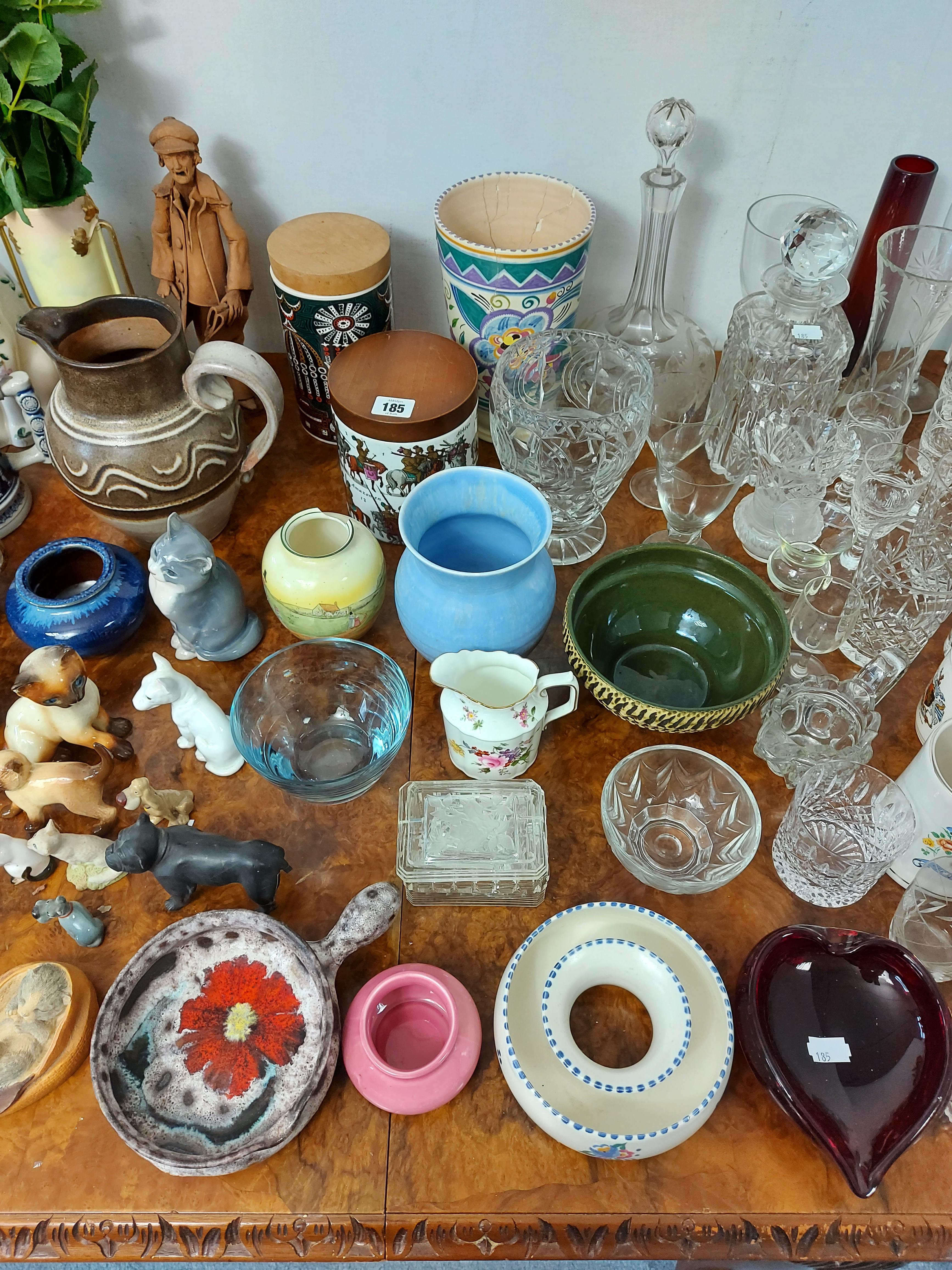 Various items of decorative china, pottery, & glassware, part w.a.f. - Image 3 of 4