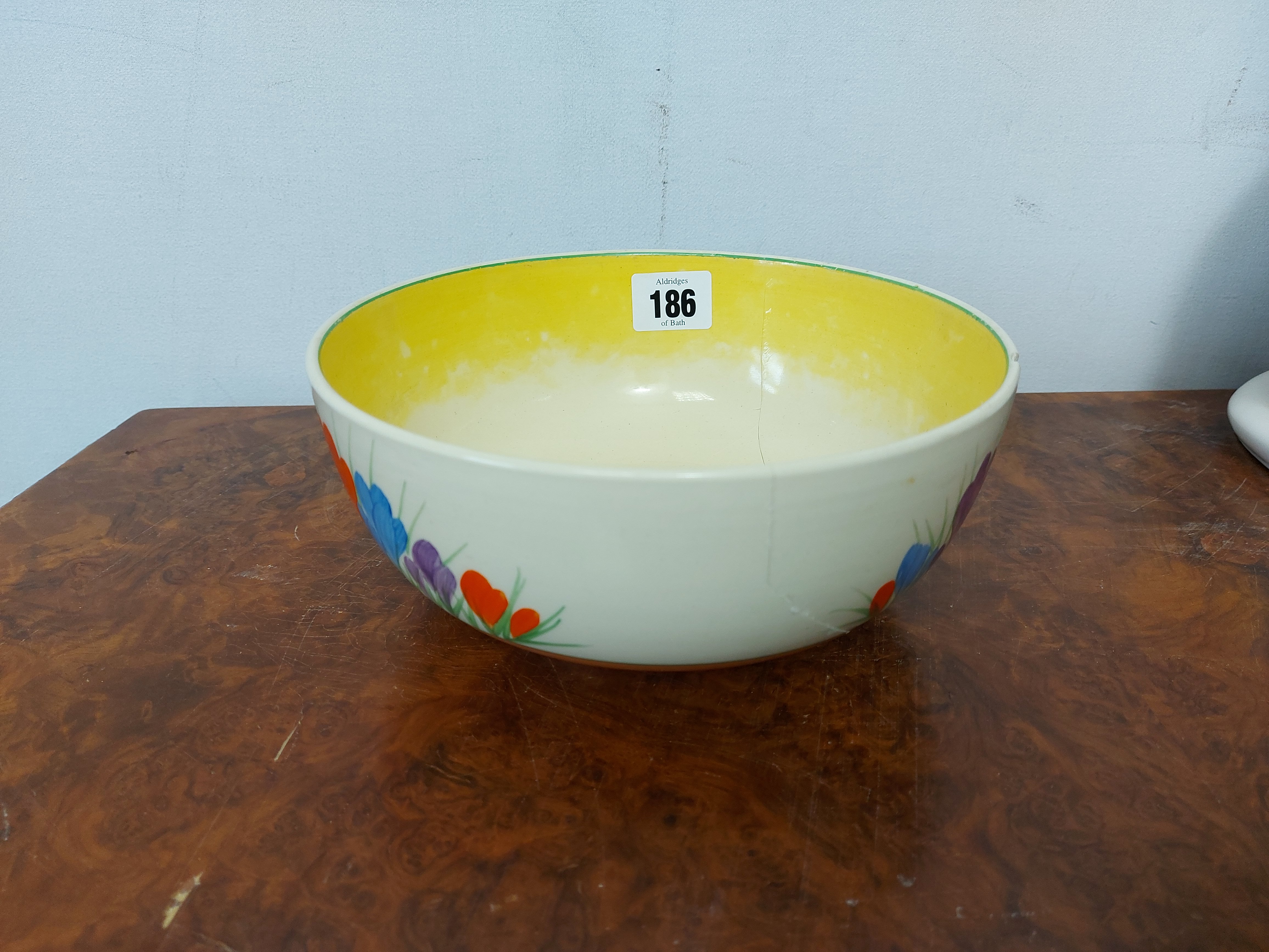 A Clarice Cliff “Crocus” pattern fruit bowl, 7¾” diam.; & a Doulton Burslem “Melrose” pattern twelve - Image 2 of 8