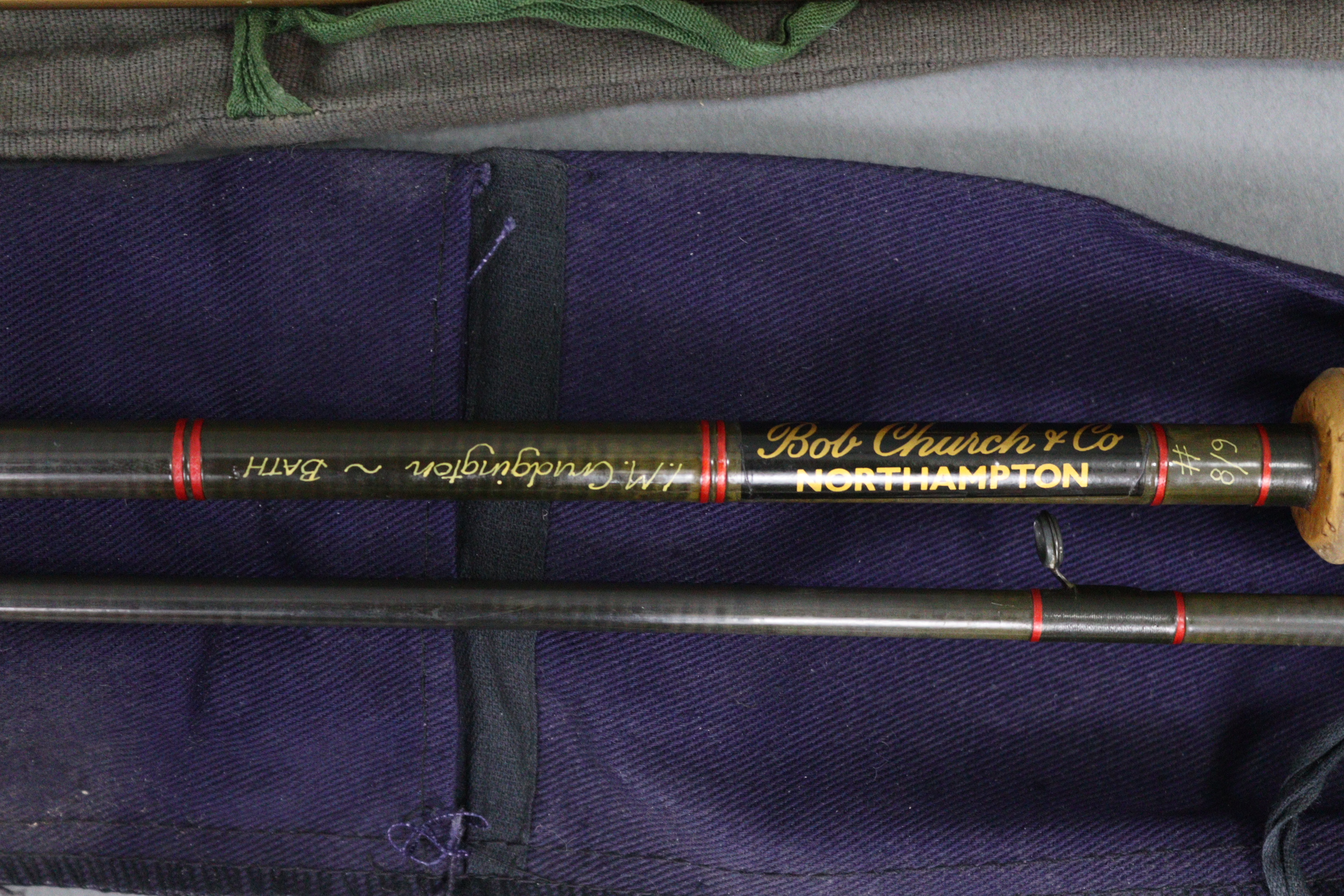 A Bob Church & Co. of Northampton 9’11” two-piece carbon #8/9 fly fishing rod; & another two-piece - Image 4 of 6