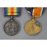 A first World War pair; British War Medal, & Victory Medal, awarded to Pte. W. Clarke, Notts & Derby