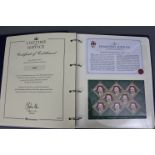 A collection of Queen Elizabeth II 2012 Diamond Jubilee miniature sheets from nine Commonwealth cou
