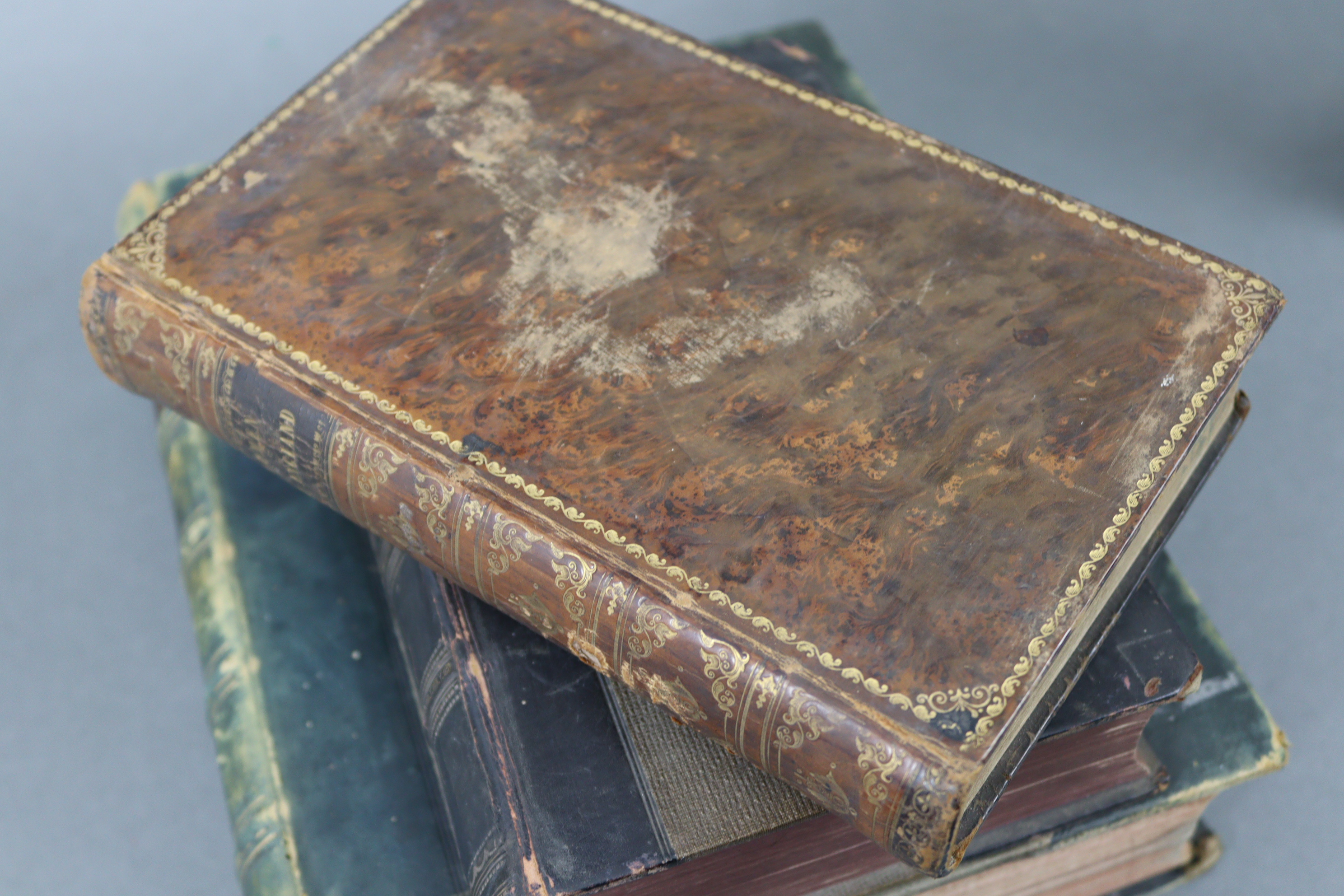 Two 19th century leather-bound volumes by Mrs Ellis “The Daughters of England” & “The Women of - Image 13 of 22