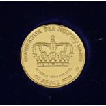 A Dutch fine gold (999.9 purity) Kroningsdukaat commemorating the coronation of Queen Beatrix of the