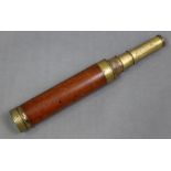 An early 20th century Husbands & Clarke of Denmark St. Bristol, three-drawer brass telescope, 23”