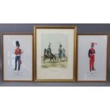 A pair of coloured military prints after P.H. Smitherman titled “1820 Officer 12th Lancers” and “