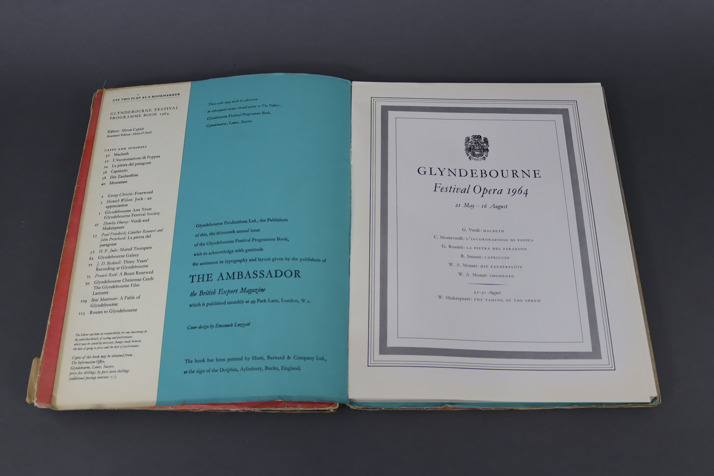 Six “Glyndebourne Festival Opera” programme books (1957, 1959, 1962, 1964, 1966, & 1968); together - Image 3 of 8