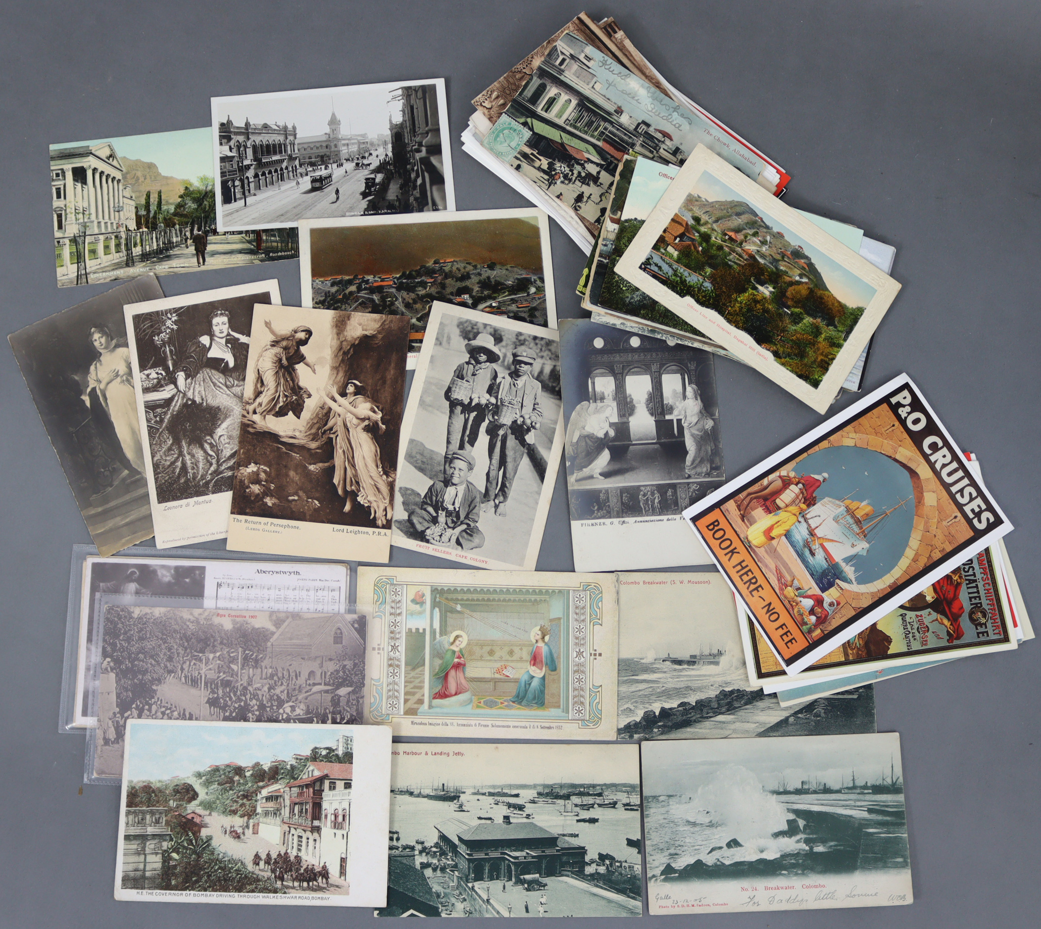 Fifty-seven loose postcards, early-late 20th century – British & foreign views, etc.