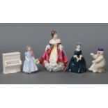 Three Royal Doulton female figures “Cherie” (HN2341); “Southern Belle” (HN2229); & “Wendy” (HN2109);