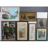 A quantity of assorted decorative paintings & prints.