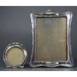 A silver rectangular photograph frame in the Art Nouveau style, Birmingham 1914 by Sydney & Co., 7½”