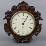 A mid-19th century wall timepiece, the 8” diam. painted dial inscribed: “C. Olds, New Bond St.,