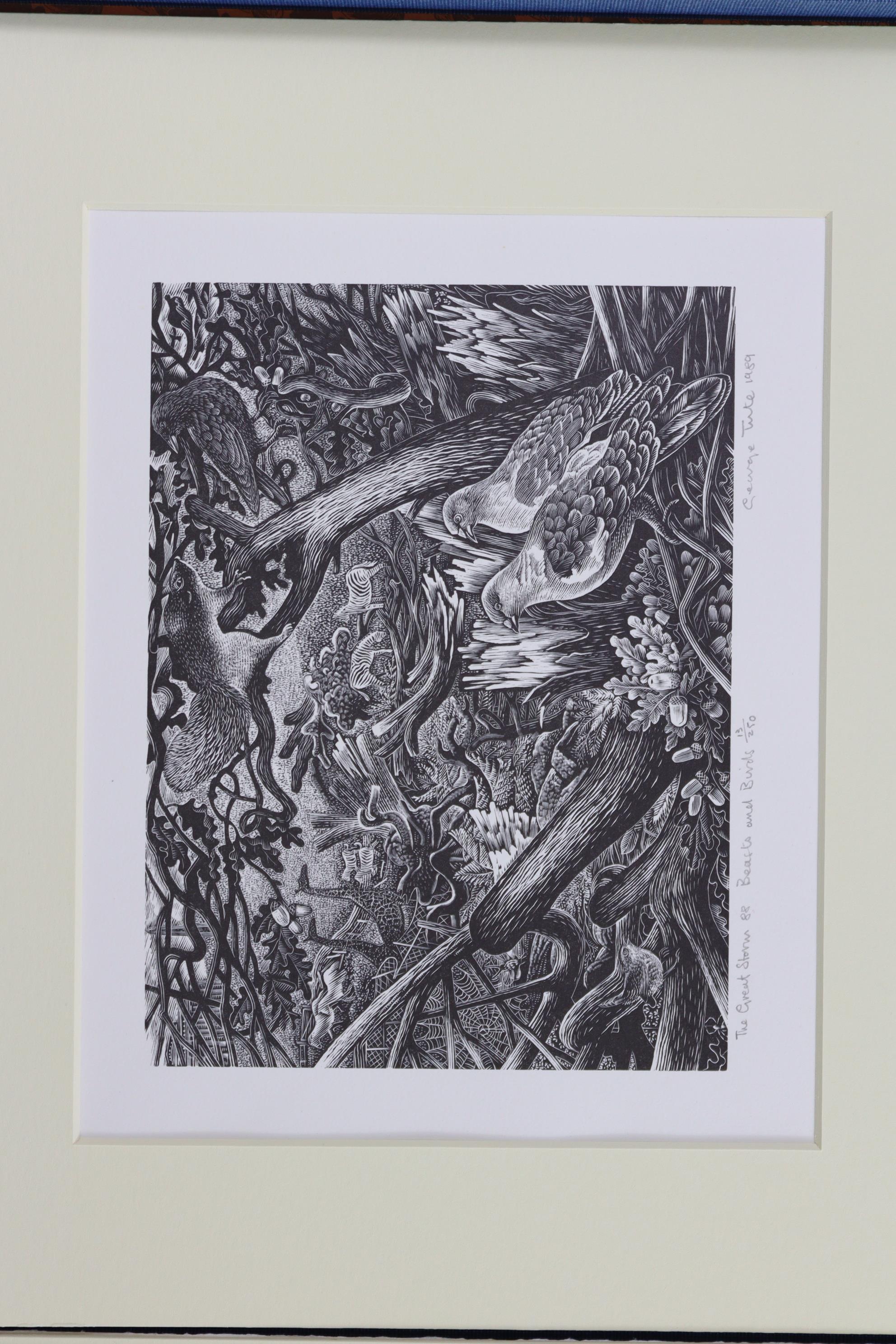 FLEECE PRESS: “The Great Storm of October 1987 & Its Aftermath”, five wood engravings by Claire - Image 5 of 6