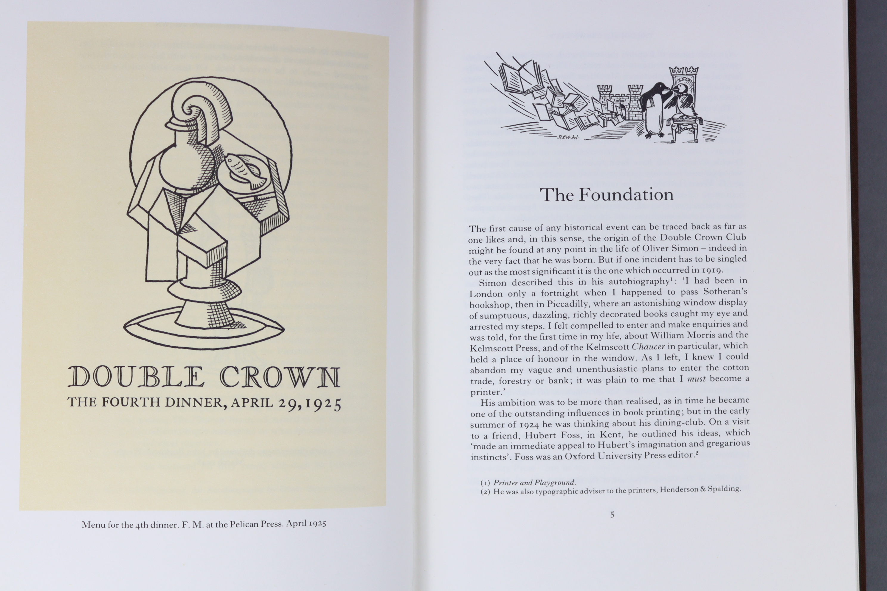 PRIVATE PRESSES (VARIOUS): WESTERHAM PRESS: MORAN, James; “The Double Crown Club – A History of - Image 7 of 10