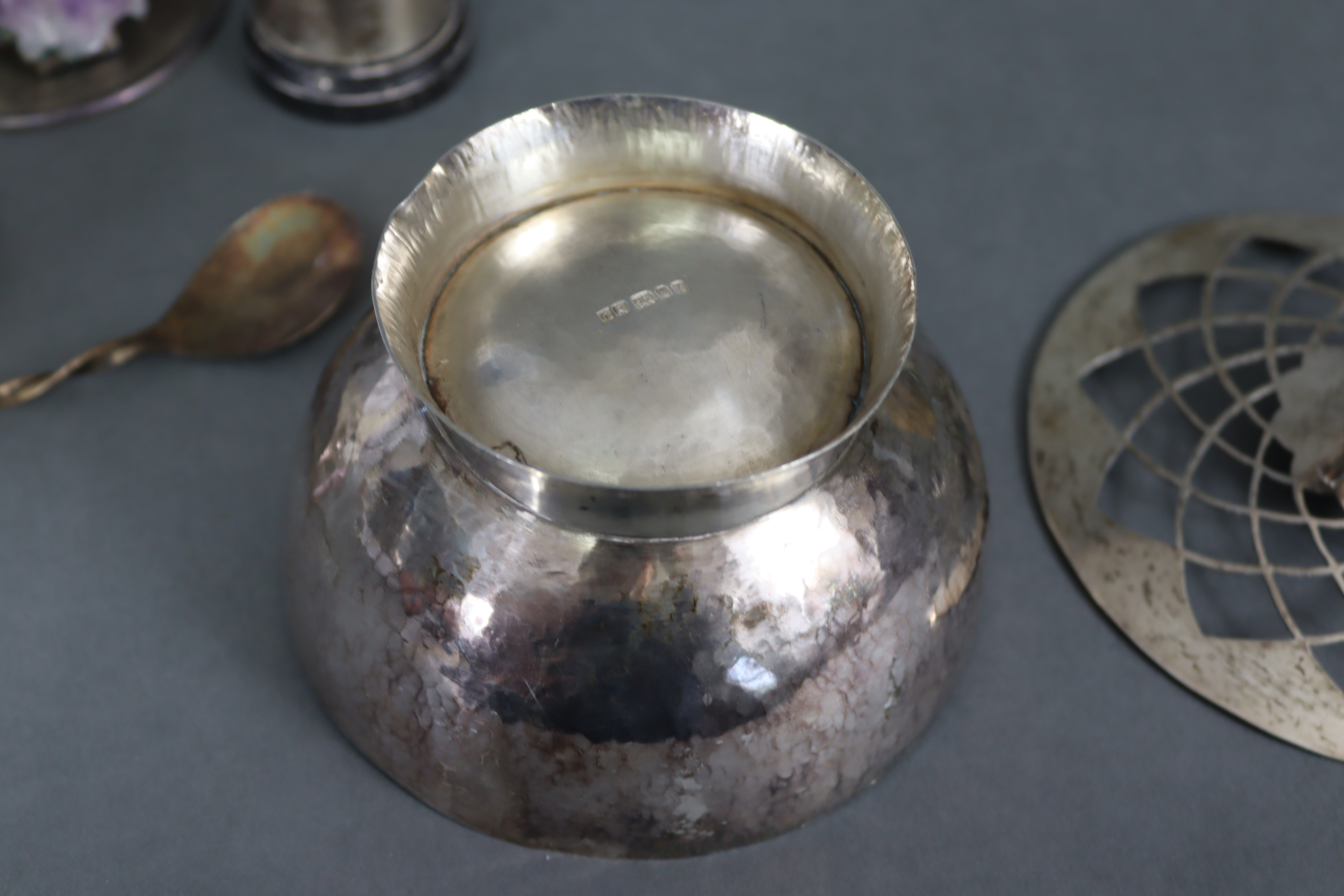 A collection of modern silver items, all made by a “G. Reddyhoff”, comprising: a circular bowl - Image 5 of 20