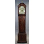 A FINE LATE 18th century LONGCASE CLOCK, the 12” brass & silvered dial signed “Isaac Floyd, London”,