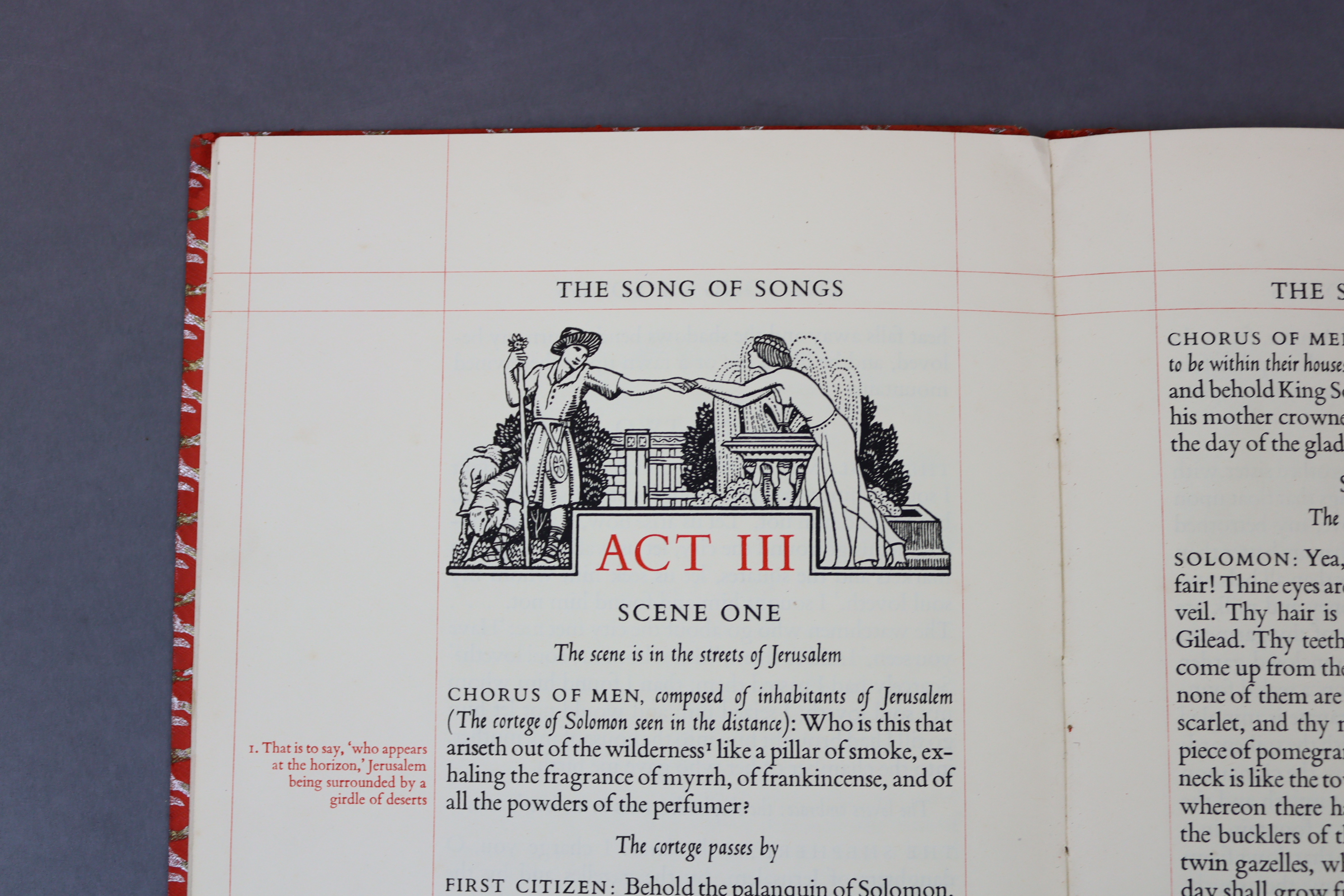 BIRMINGHAM SCHOOL OF PRINTING “The Story of Songs – As a Drama by Ernest Renan”, 1937, intro. & - Image 3 of 6