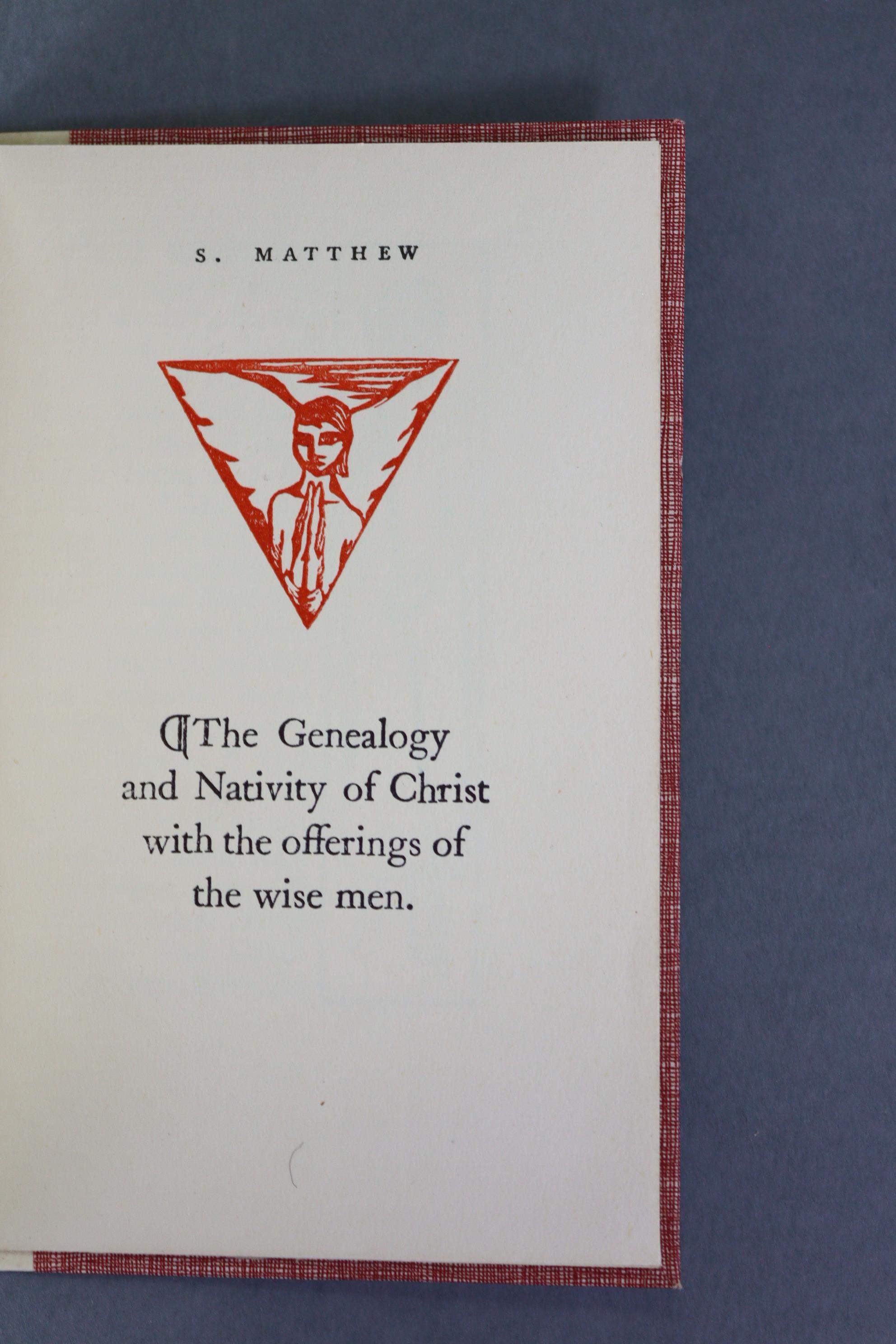 PRIVATE PRESSES (VARIOUS): DOLMEN PRESS, Dublin: “St. Matthew – The Genealogy & Nativity of Christ - Image 2 of 6