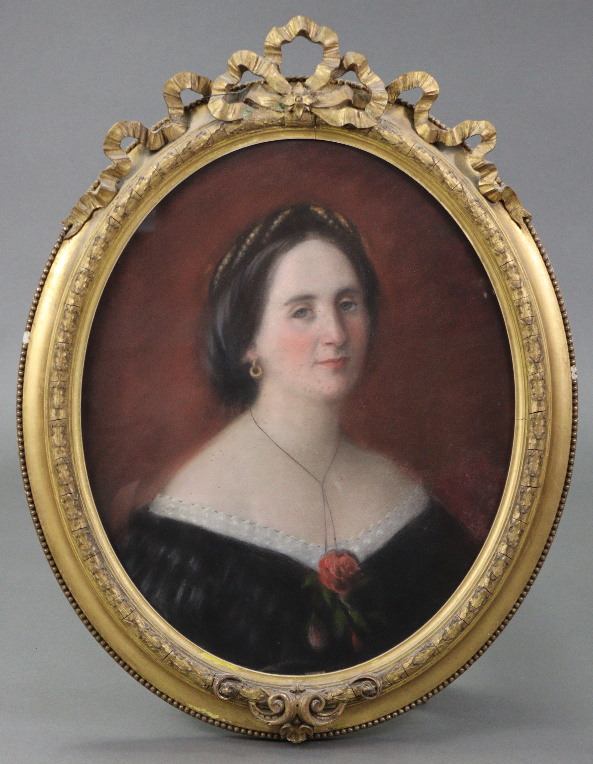 ENGLISH SCHOOL, mid-19th century. A head-&-shoulders portrait of Katherine Blicke Archer, mother