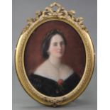 ENGLISH SCHOOL, mid-19th century. A head-&-shoulders portrait of Katherine Blicke Archer, mother