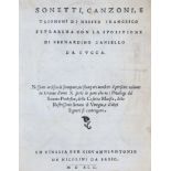 PETRARCH. “Sonetti, Canzoni, e Triomphi di Messer Francesco Petrarcha Con La Spositione Di